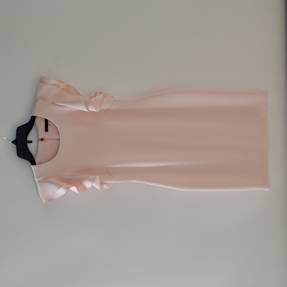 Tommy Hilfiger Scuba Sheath Dress with Flutter Sleeves